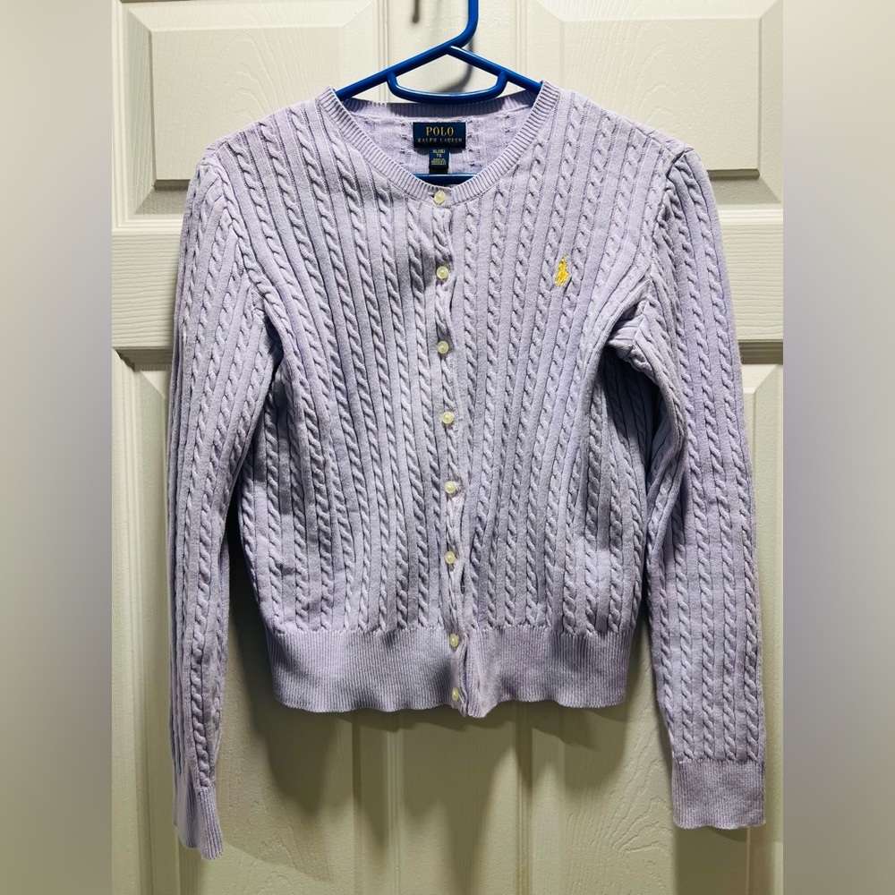 Polo Girl’s Cardigan flower purple XL